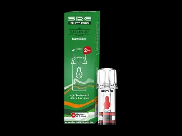 SKE - Crystal Plus Pod (2 Stück pro Packung) - ohne Liquid (Packung: 1er Packung / Geschmack: ohne Liquid)