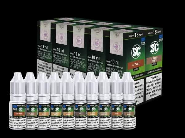 Tobacco Probierbox E-Zigaretten Liquid (Stärke: 3 mg/ml) (629,50 EUR / liter)