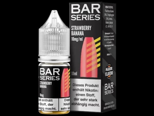 Bar Series - Nikotinsalz Liquid - Strawberry Banana (Packung: 1er Packung / Stärke: 10 mg/ml / Geschmack: Strawberry Banana) (895,00 EUR / liter)