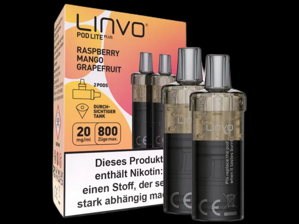 Linvo - Pod Lite Plus Cartridge 20 mg/ml (2 Stück pro Packung) - Blueberry Pomegranate Lemonade (Packung: 1er Packung / Stärke: 20 mg/ml /...