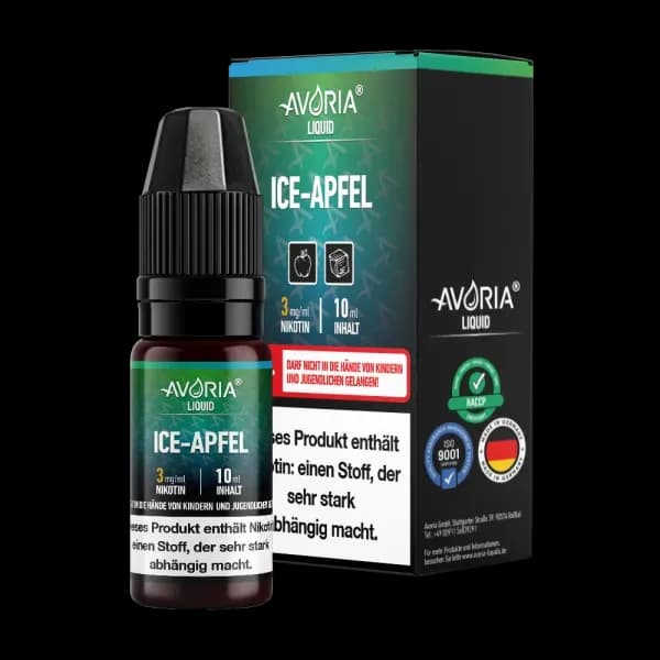 Avoria - Apfel E-Zigaretten Liquid - Ice Apfel (Packung: 1er Packung / Stärke: 12 mg/ml / Geschmack: Ice Apfel) (795,00 EUR / liter)