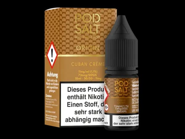 Pod Salt Origin - Cuban Creme - Nikotinsalz Liquid (Packung: 1er Packung / Stärke: 20 mg/ml) (995,00 EUR / liter)