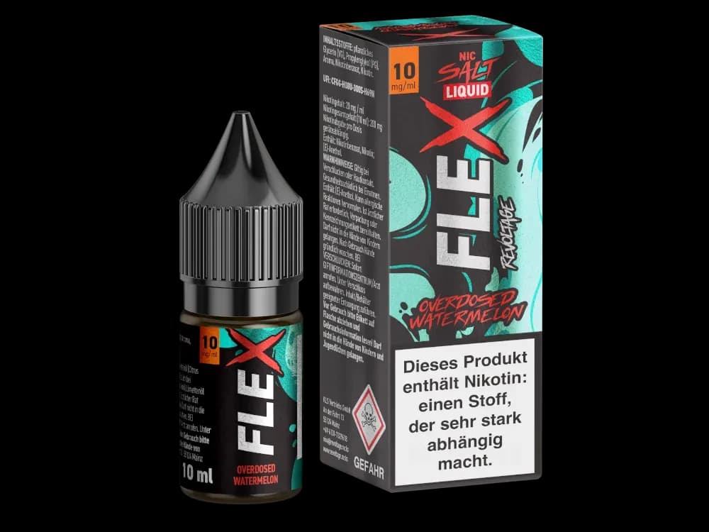Revoltage - FLEX Nikotinsalz Liquid - Watermelon (Packung: 1er Packung / Stärke: 10 mg/ml / Geschmack: Watermelon) (995,00 EUR / liter)