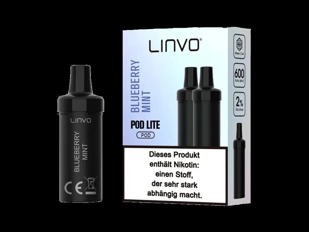 Linvo - Pod Lite Cartridge (2 Stück pro Packung) - Banana Ice Cream (Packung: 1er Packung / Stärke: 20 mg/ml / Geschmack: Blueberry Mint) (2487,50...