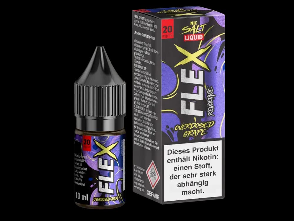 Revoltage - FLEX Nikotinsalz Liquid - Grape (Packung: 1er Packung / Stärke: 20 mg/ml / Geschmack: Grape) (995,00 EUR / liter)