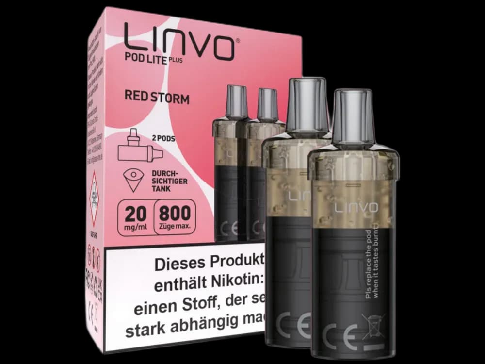 Linvo - Pod Lite Plus Cartridge 20 mg/ml (2 Stück pro Packung) - Blueberry Pomegranate Lemonade (Packung: 1er Packung / Stärke: 20 mg/ml /...