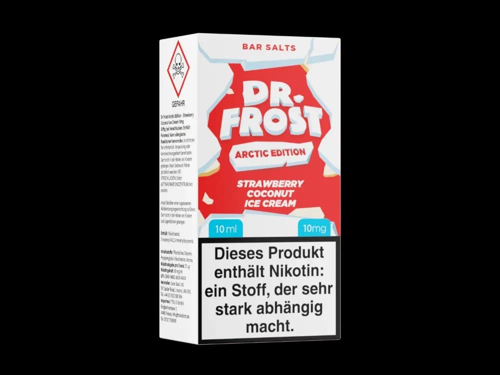 Dr. Frost - Arctic Edition - Nikotinsalz Liquid - Strawberry Coconut Ice Cream (Packung: 1er Packung / Stärke: 10 mg/ml / Geschmack: Strawberry...
