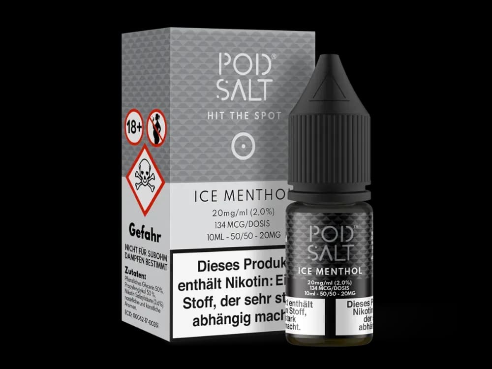 Pod Salt - Ice Menthol - Nikotinsalz Liquid  (Packung: 1er Packung / Stärke: 20 mg/ml) (995,00 EUR / liter)