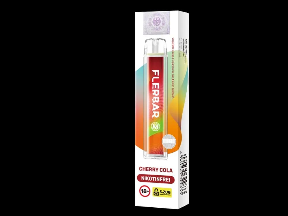 Flerbar - M Einweg E-Zigarette  - Apple Ice (Packung: 1er Packung / Stärke: 0 mg/ml / Geschmack: Cherry Cola) (4475,00 EUR / liter)