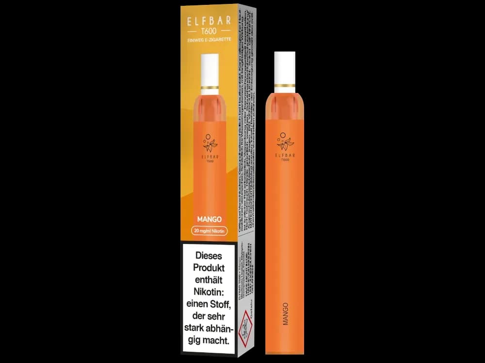 Elfbar T600 Einweg E-Zigarette - Blueberry (Packung: 1er Packung / Geschmack: Mango / Stärke: 20 mg/ml) (4475,00 EUR / liter)