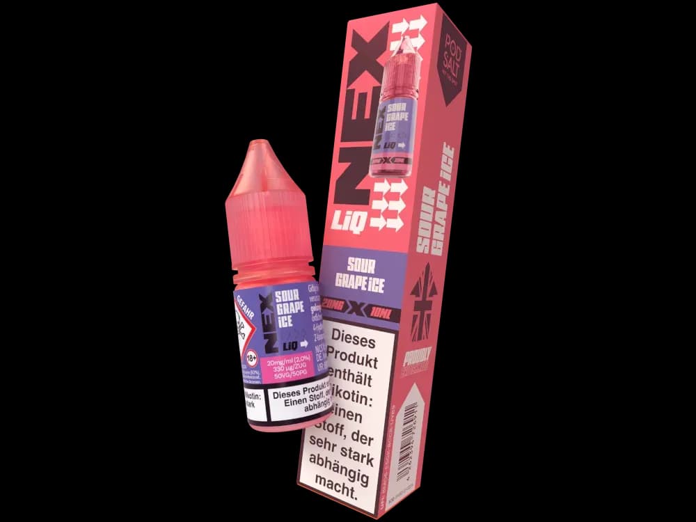 Pod Salt - NexLiq - Nikotinsalz Liquid - Sour Grape Ice (Packung: 1er Packung / Stärke: 20 mg/ml / Geschmack: Sour Grape Ice) (995,00 EUR / liter)