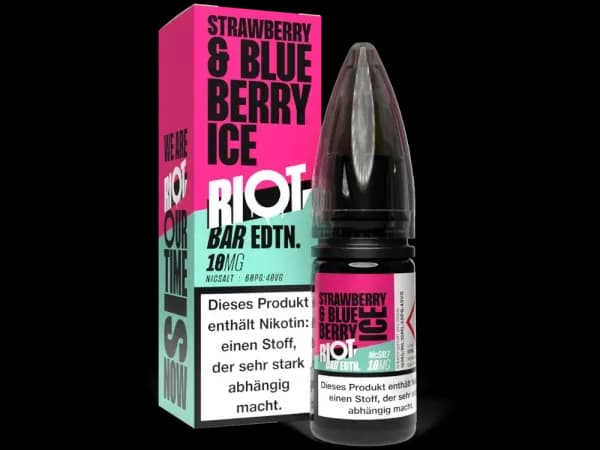 Riot Squad - BAR EDTN. - Nikotinsalz Liquid - Strawberry Blueberry Ice (Packung: 1er Packung / Stärke: 20 mg/ml / Geschmack: Strawberry Blueberry...