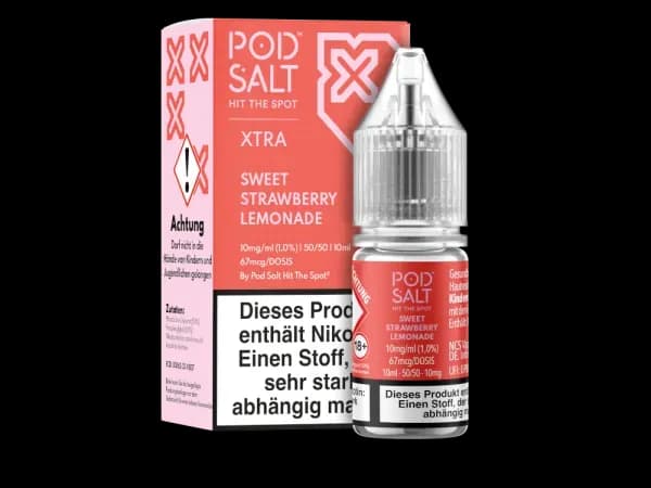Pod Salt X - Nikotinsalz Liquid  - Sweet Strawberry Lemonade (Packung: 1er Packung / Stärke: 20 mg/ml / Geschmack: Sweet Strawberry Lemonade)...