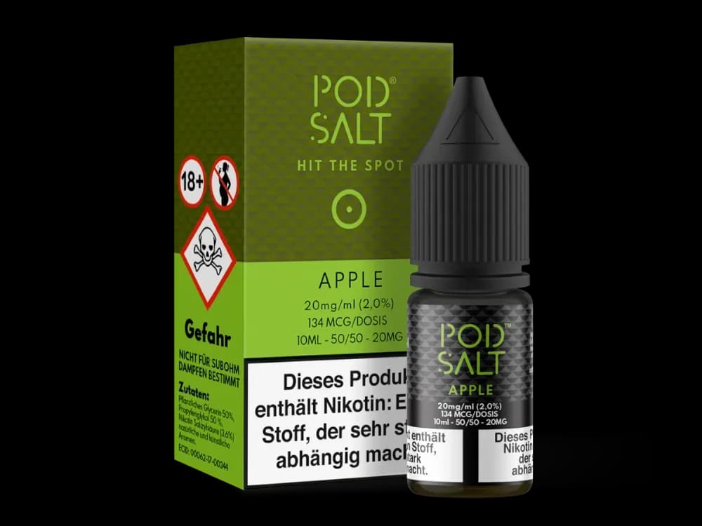 Pod Salt - Apple - Nikotinsalz Liquid  (Packung: 1er Packung / Stärke: 20 mg/ml) (995,00 EUR / liter)