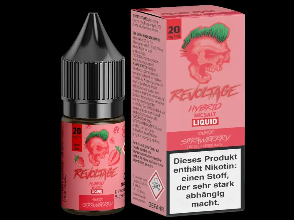 Revoltage - Tobacco Gold - Hybrid Nikotinsalz Liquid - Super Strawberry (Packung: 1er Packung / Stärke: 20 mg/ml / Geschmack: Super Strawberry)...