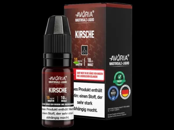 Avoria - Nikotinsalz Liquid - Kirsche (Packung: 1er Packung / Stärke: 20 mg/ml / Geschmack: Kirsche) (795,00 EUR / liter)