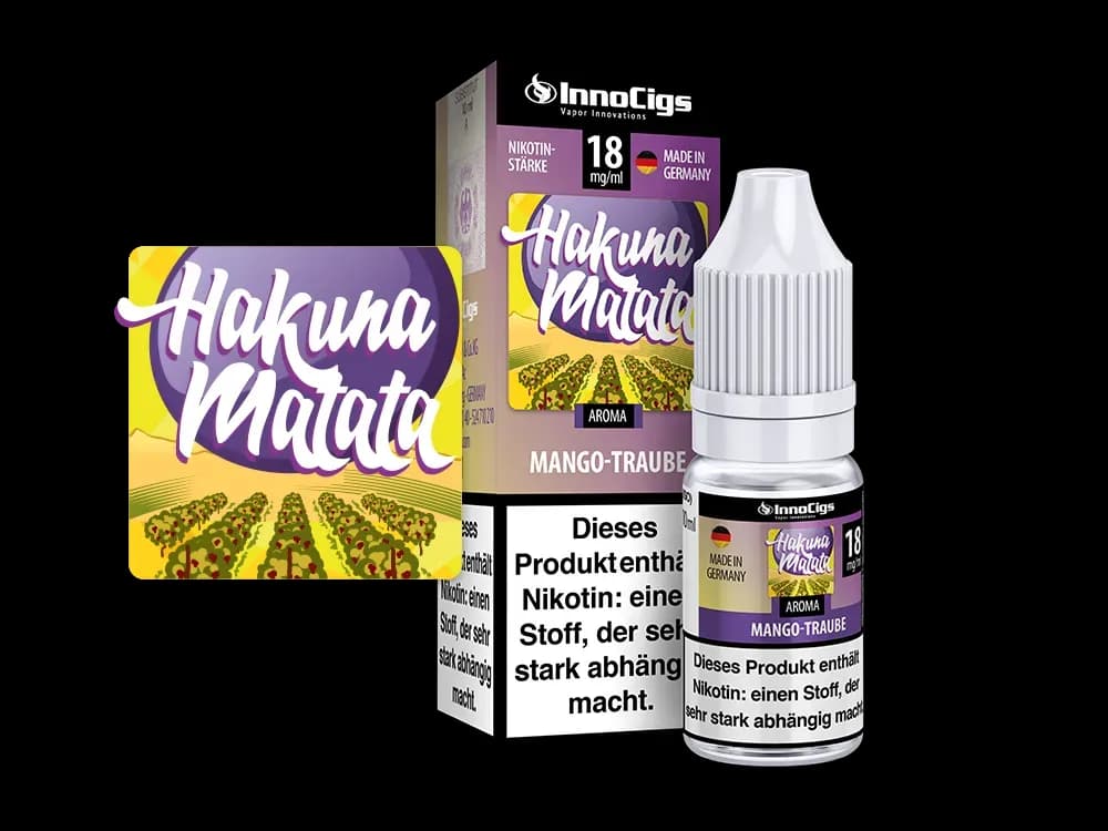 Hakuna Matata Traube Aroma - Liquid für E-Zigaretten (Packung: 1er Packung / Stärke: 3 mg/ml) (895,00 EUR / liter)