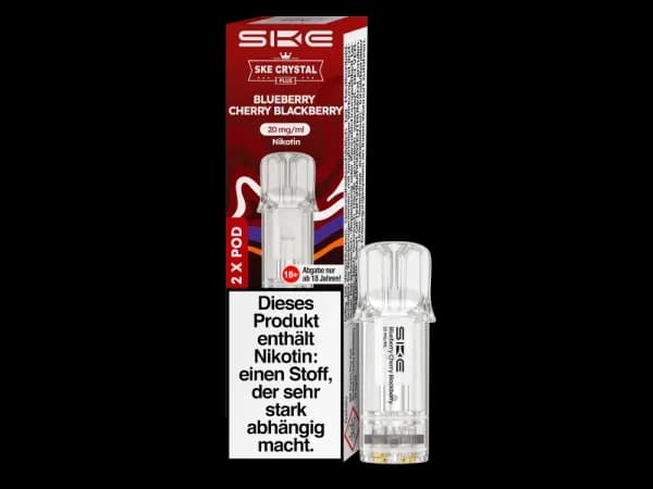 SKE - Crystal Plus Pod (2 Stück pro Packung) - Blueberry Cherry Blackberry (Packung: 1er Packung / Geschmack: Strawberry Burst) (2487,50 EUR / liter)