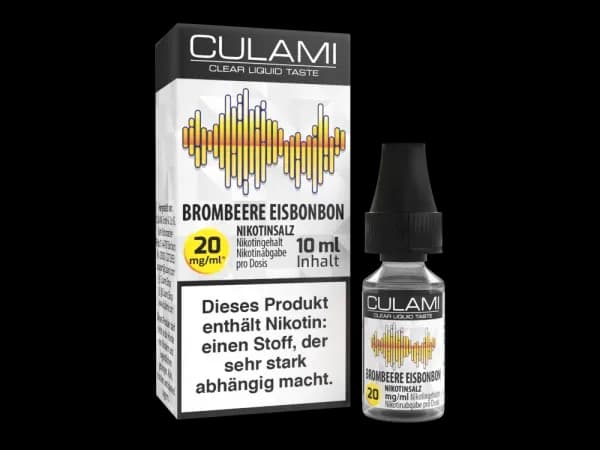 Culami - Nikotinsalz Liquid - Brombeere Eisbonbon (Packung: 1er Packung / Stärke: 20 mg/ml / Geschmack: Brombeere Eisbonbon) (795,00 EUR / liter)