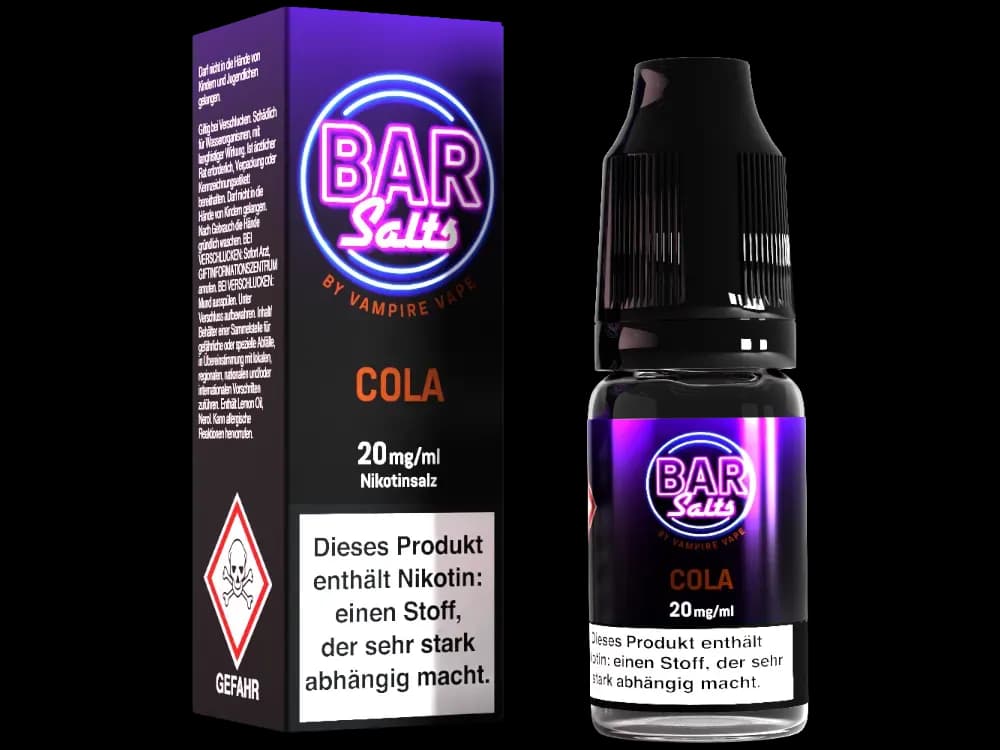 Vampire Vape - Bar Salts - Nikotinsalz Liquid - Cola (Packung: 1er Packung / Stärke: 20 mg/ml / Geschmack: Cola) (895,00 EUR / liter)