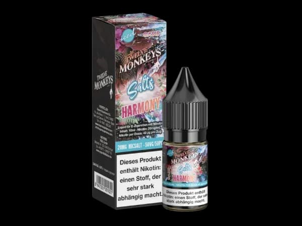 Twelve Monkeys - Iced - Nikotinsalz Liquid - Harmony (Packung: 1er Packung / Stärke: 20 mg/ml / Geschmack: Harmony) (995,00 EUR / liter)