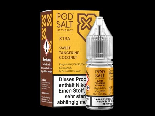 Pod Salt X - Nikotinsalz Liquid  - Sweet Tangerine Coconut (Packung: 1er Packung / Stärke: 20 mg/ml / Geschmack: Sweet Tangerine Coconut) (995,00...
