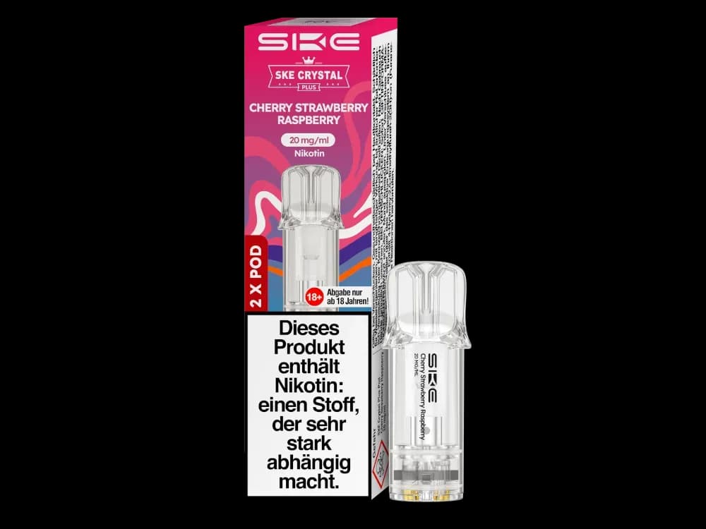 SKE - Crystal Plus Pod (2 Stück pro Packung) - Blueberry Cherry Blackberry (Packung: 1er Packung / Geschmack: Cherry Strawberry Raspberry) (2487,50...