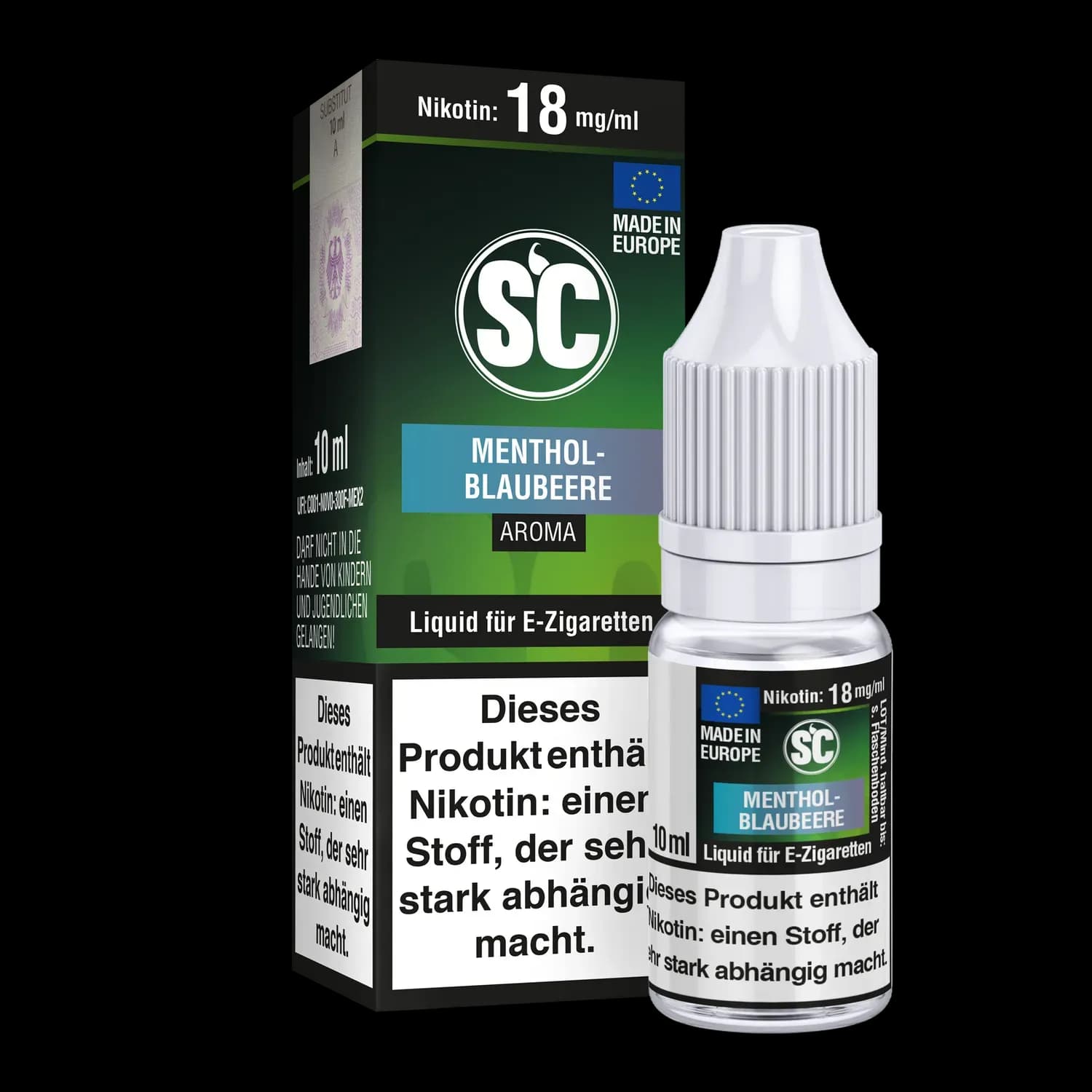 Menthol-Blaubeere E-Zigaretten Liquid (Packung: 1er Packung / Stärke: 3 mg/ml) (695,00 EUR / liter)