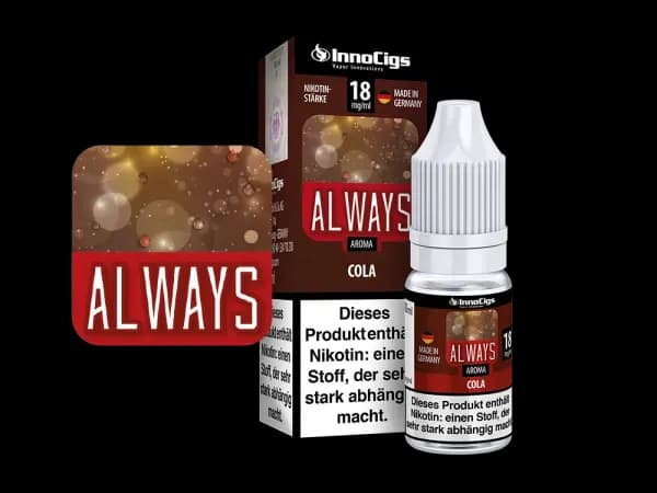Always Cola Aroma - Liquid für E-Zigaretten (Packung: 1er Packung / Stärke: 18 mg/ml) (895,00 EUR / liter)