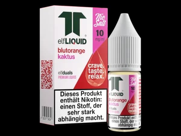 Elf-Liquid - Dual - Nikotinsalz Liquid 10 mg/ml - Blutorange-Kaktus (Packung: 1er Packung / Stärke: 20 mg/ml / Geschmack: Blutorange-Kaktus)...