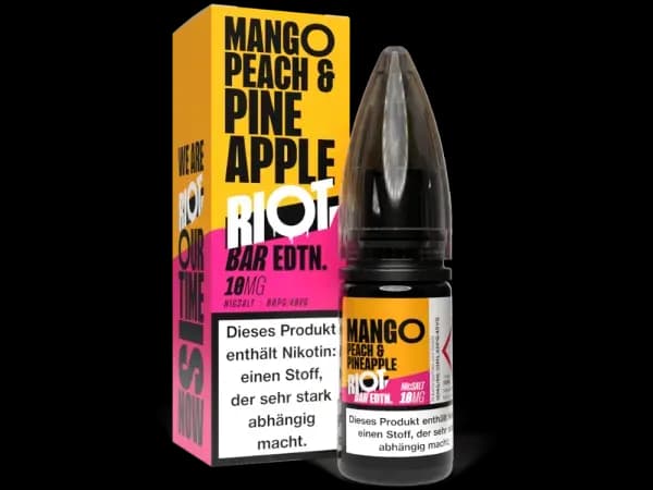 Riot Squad - BAR EDTN. - Nikotinsalz Liquid - Mango Peach Pineapple (Packung: 1er Packung / Stärke: 20 mg/ml / Geschmack: Mango Peach Pineapple)...