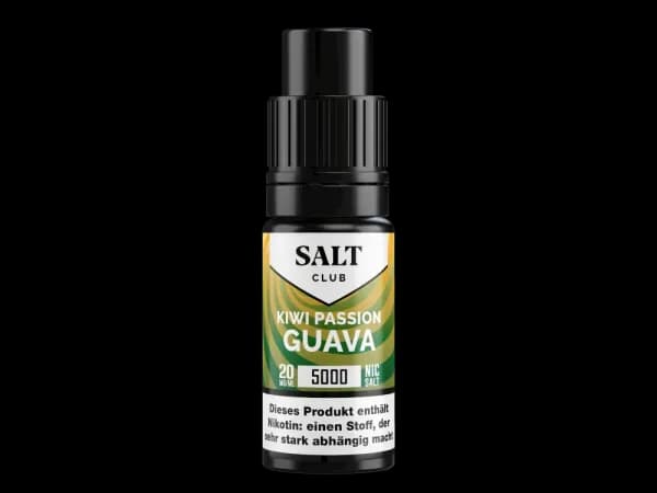 Salt Club - 5000 - Nikotinsalz Liquid 20 mg/ml - Kiwi Passion Guava (Packung: 1er Packung / Stärke: 20 mg/ml / Geschmack: Kiwi Passion Guava)...