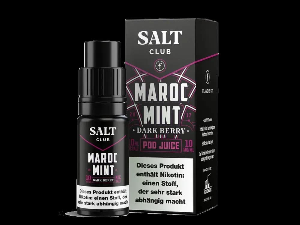 Salt Club - Flavorist Maroc Mint - Nikotinsalz Liquid - Dark Berry (Packung: 1er Packung / Stärke: 20 mg/ml / Geschmack: Dark Berry) (895,00 EUR /...