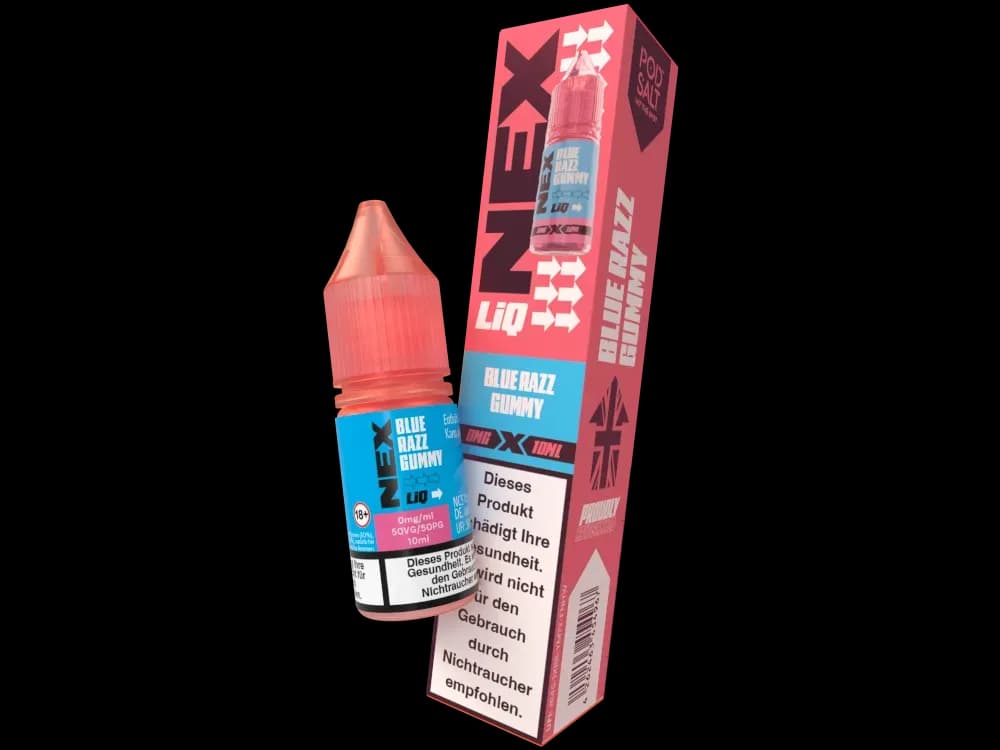 Pod Salt - NexLiq - Nikotinsalz Liquid - Blue Razz Gummy (Packung: 1er Packung / Stärke: 0 mg/ml / Geschmack: Blue Razz Gummy) (995,00 EUR / liter)
