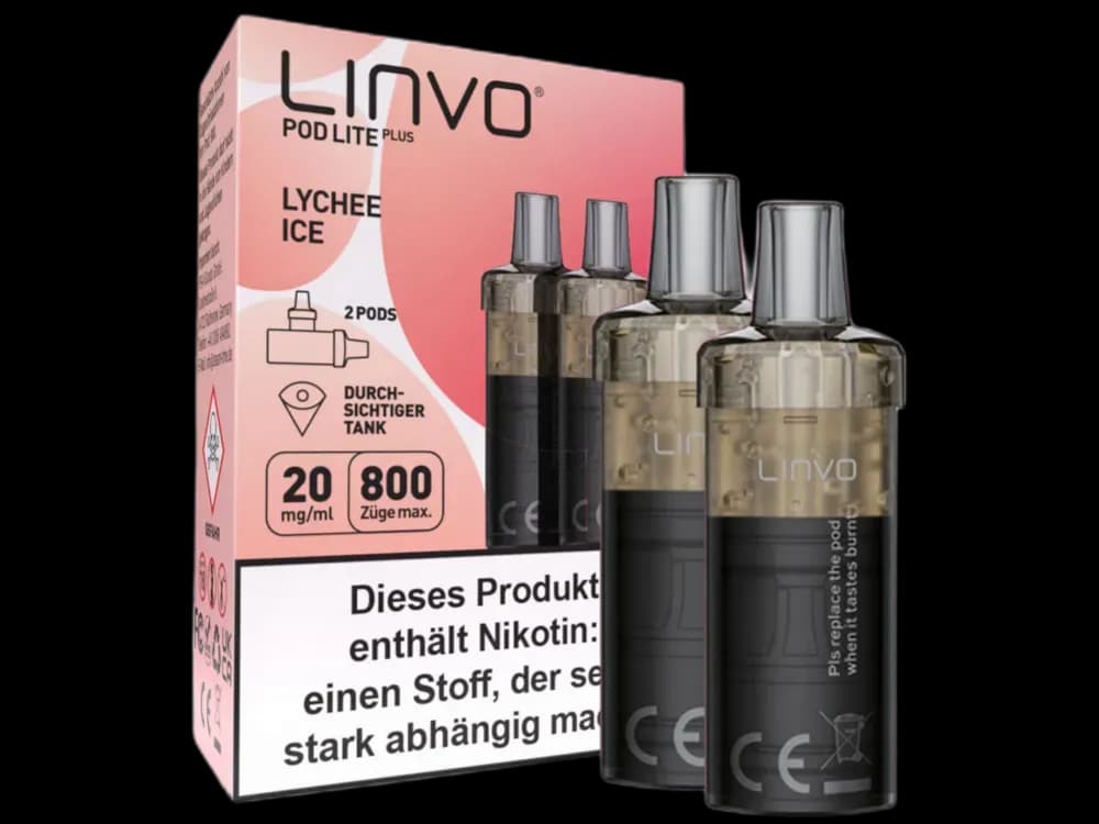 Linvo - Pod Lite Plus Cartridge 20 mg/ml (2 Stück pro Packung) - Blueberry Pomegranate Lemonade (Packung: 1er Packung / Stärke: 20 mg/ml /...