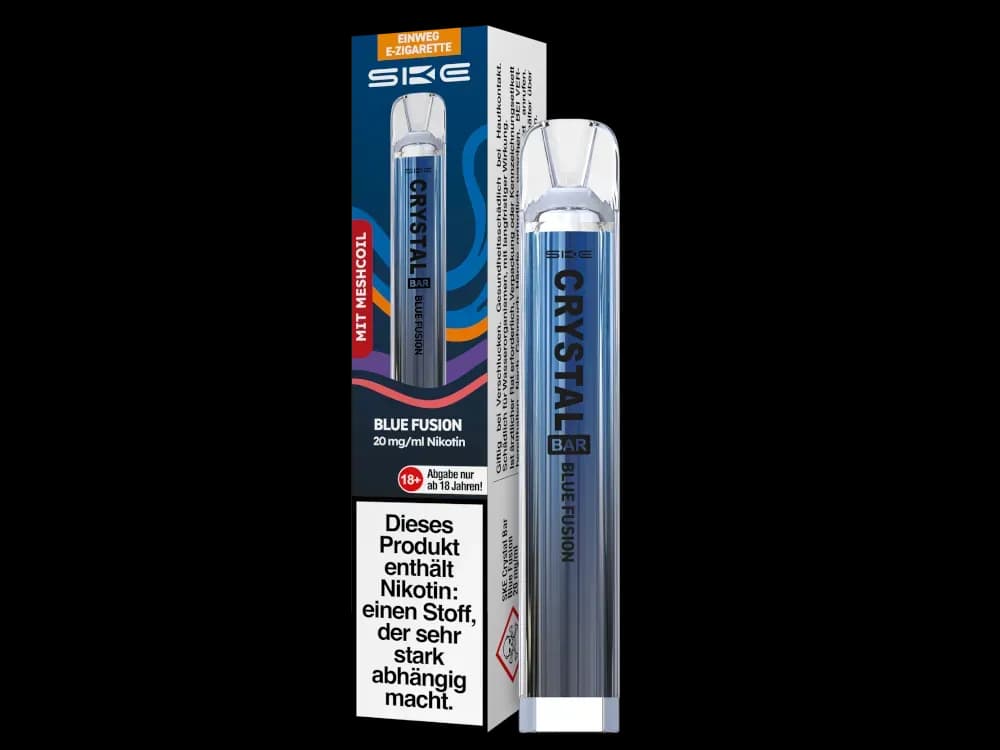 SKE - Crystal Bar Einweg E-Zigarette (Packung: 1er Packung / Stärke: 20 mg/ml / Geschmack: Blue Fusion) (4475,00 EUR / liter)