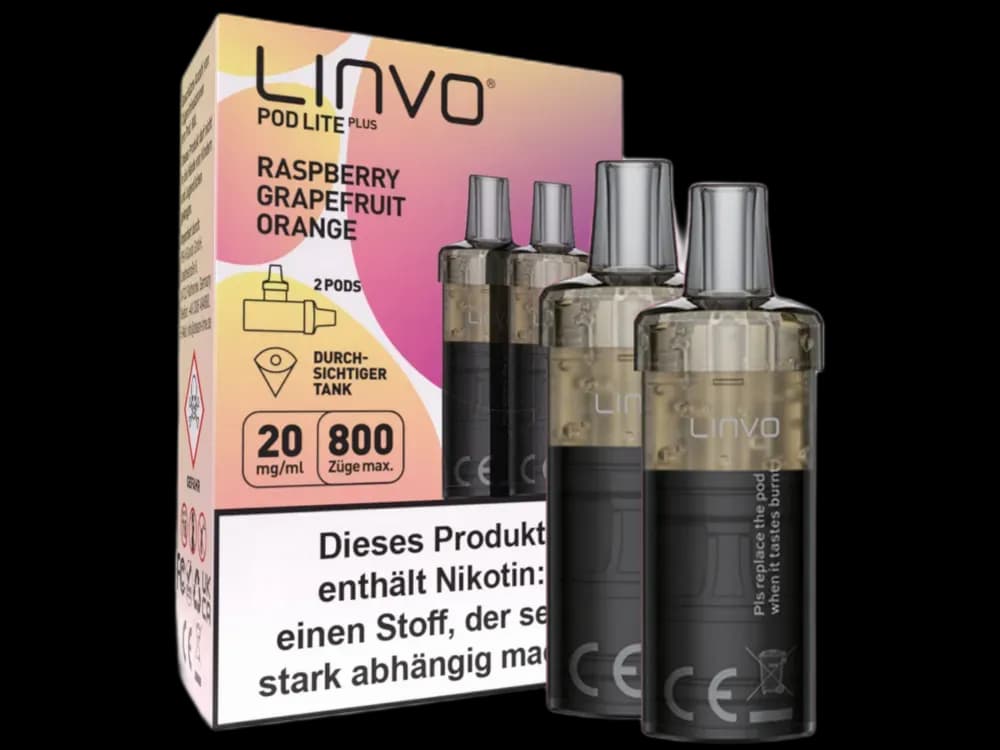 Linvo - Pod Lite Plus Cartridge 20 mg/ml (2 Stück pro Packung) - Blueberry Pomegranate Lemonade (Packung: 1er Packung / Stärke: 20 mg/ml /...