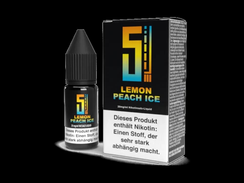 5EL - Lemon Peach Ice - Nikotinsalz Liquid (Packung: 1er Packung / Stärke: 20 mg/ml) (895,00 EUR / liter)