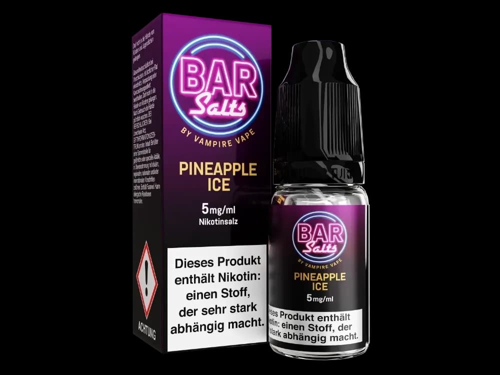 Vampire Vape - Bar Salts - Nikotinsalz Liquid - Pineapple Ice (Packung: 1er Packung / Geschmack: Pineapple Ice / Stärke: 5 mg/ml) (895,00 EUR / liter)