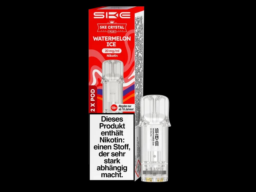 SKE - Crystal Plus Pod (2 Stück pro Packung) - Blueberry Cherry Blackberry (Packung: 1er Packung / Geschmack: Watermelon Ice) (2487,50 EUR / liter)