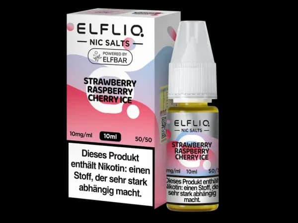 ELFLIQ - Strawberry Raspberry Cherry Ice - Nikotinsalz Liquid (Packung: 1er Packung / Stärke: 20 mg/ml) (995,00 EUR / liter)