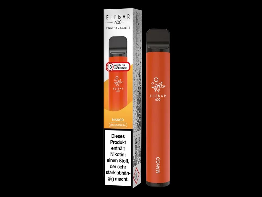 Elfbar 600 Einweg E-Zigarette - Apple Peach (Packung: 1er Packung / Stärke: 20 mg/ml / Geschmack: Mango) (4475,00 EUR / liter)