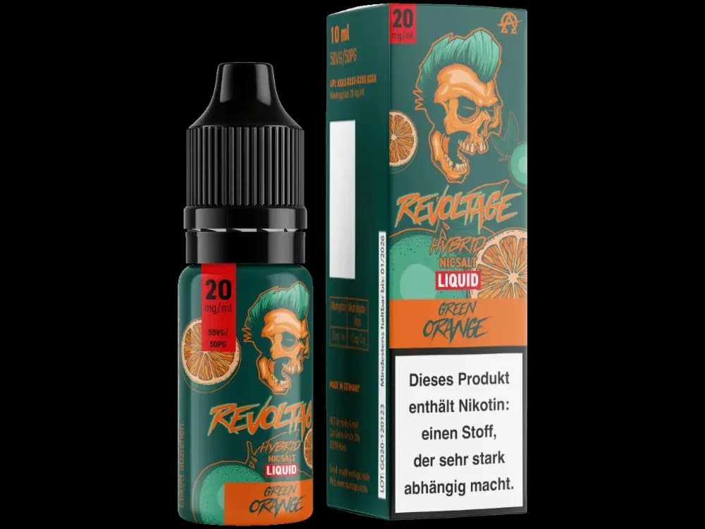 Revoltage - Tobacco Gold - Hybrid Nikotinsalz Liquid - Green Orange (Packung: 1er Packung / Stärke: 20 mg/ml / Geschmack: Green Orange) (895,00 EUR...