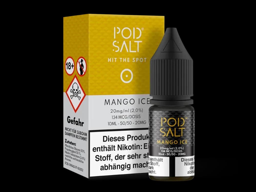 Pod Salt - Mango Ice - Nikotinsalz Liquid  (Packung: 1er Packung / Stärke: 20 mg/ml) (995,00 EUR / liter)