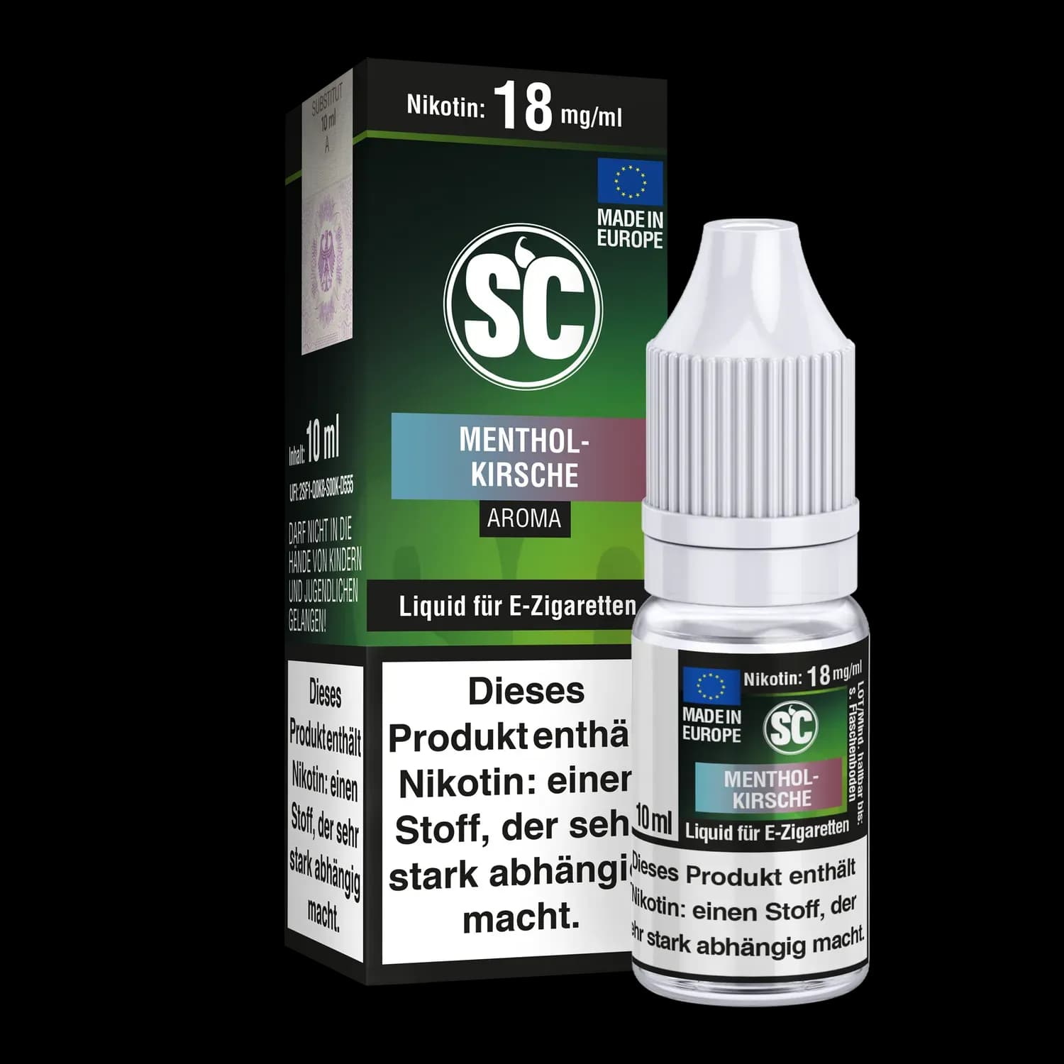 Menthol-Kirsche E-Zigaretten Liquid (Packung: 1er Packung / Stärke: 18 mg/ml) (695,00 EUR / liter)