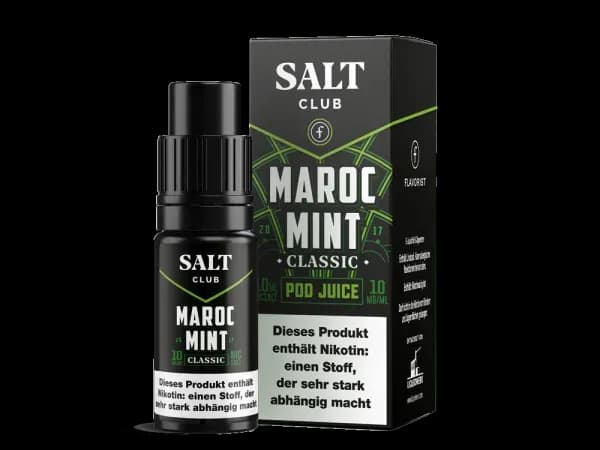 Salt Club - Flavorist Maroc Mint - Nikotinsalz Liquid - Classic (Packung: 1er Packung / Stärke: 10 mg/ml / Geschmack: Classic) (895,00 EUR / liter)