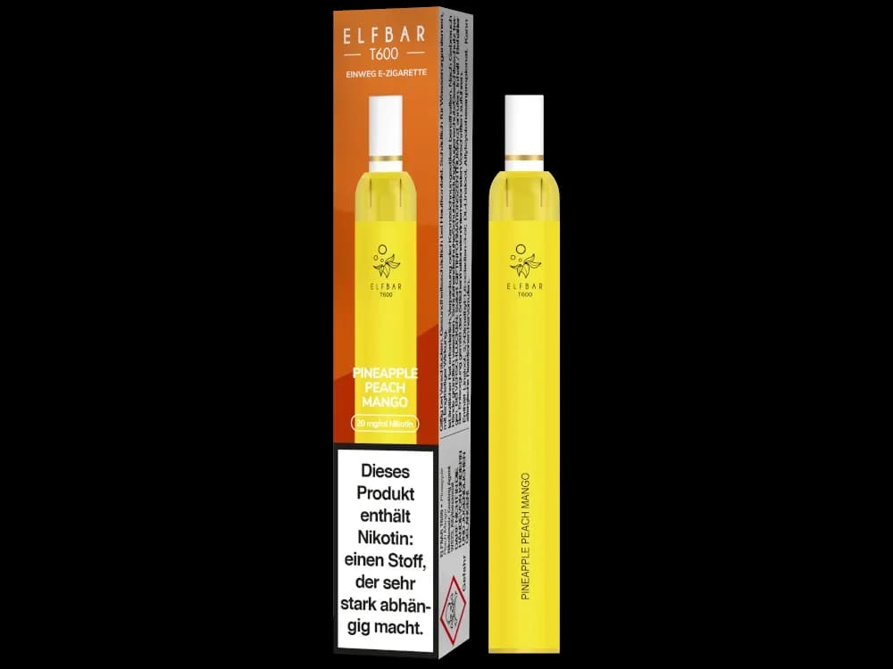 Elfbar T600 Einweg E-Zigarette - Blueberry (Packung: 1er Packung / Stärke: 20 mg/ml / Geschmack: Pineapple Peach Mango) (4475,00 EUR / liter)