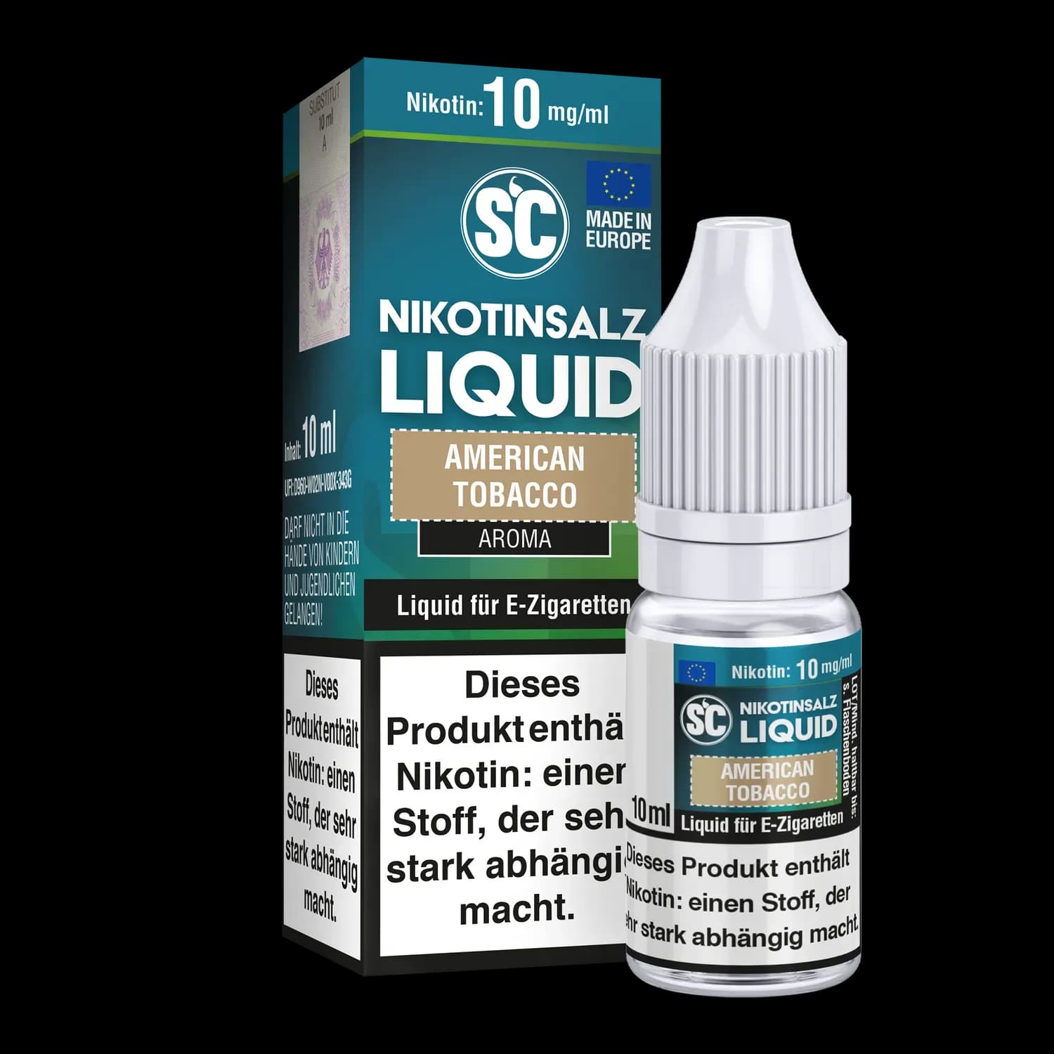 SC - American Tobacco - E-Zigaretten Nikotinsalz Liquid 20 mg/ml (Packung: 1er Packung / Stärke: 10 mg/ml) (795,00 EUR / liter)