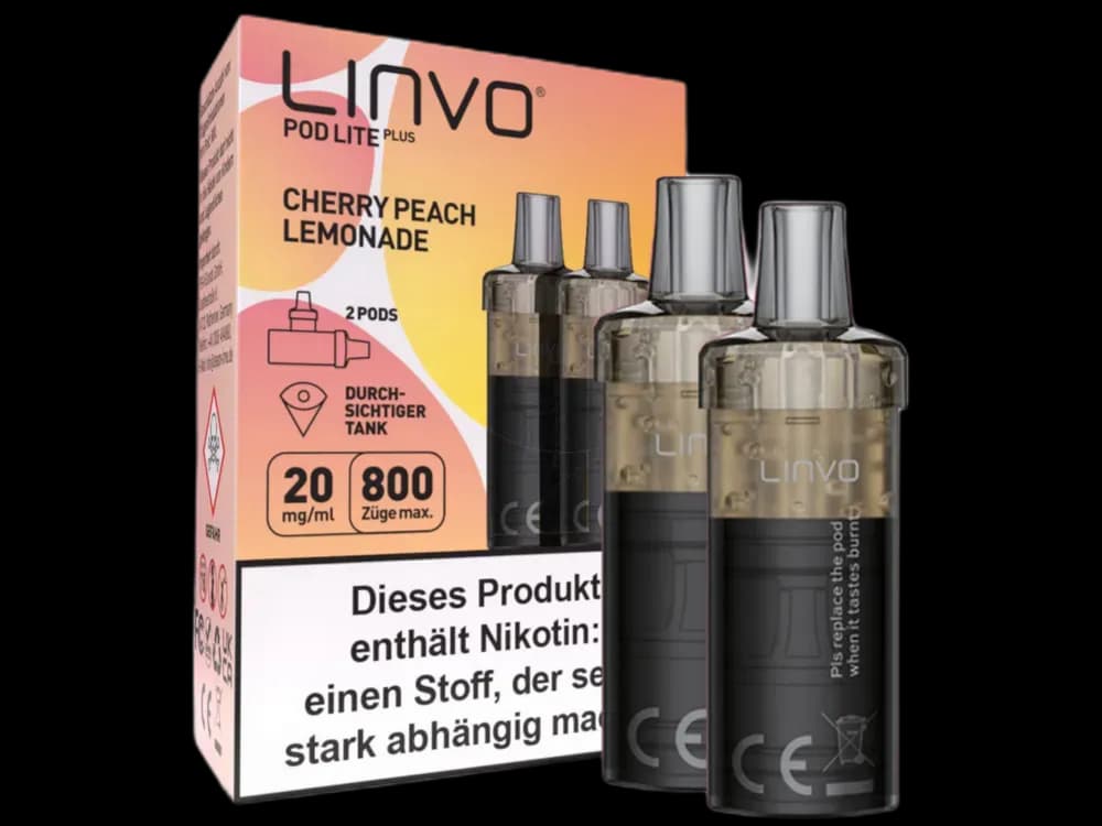 Linvo - Pod Lite Plus Cartridge 20 mg/ml (2 Stück pro Packung) - Blueberry Pomegranate Lemonade (Packung: 1er Packung / Stärke: 20 mg/ml /...