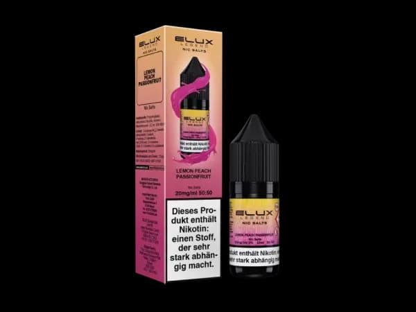 Elux - Nikotinsalz Liquid  - Lemon Peach Passion (Packung: 1er Packung / Stärke: 20 mg/ml / Geschmack: Lemon Peach Passion) (995,00 EUR / liter)